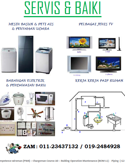 kedai baiki peralatan elektrik kuyeen